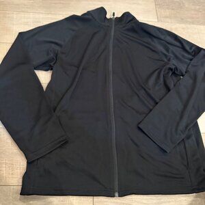 DEVON & JONES MENS LARGE NWOT LIGHT WEIGHT ZIP UP JACKET BLACK